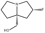 1H-Pyrrolizine-7a(5H)-methanol, 2-fluorotetrahydro-, (2R,7aR)- 结构式