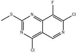 4,7-二氯-8-氟-2-(甲硫基)吡啶并[4,3-D]嘧啶 结构式