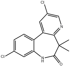 2,9-二氯-5,5-二甲基-5H-苯并[B]吡啶并[3,2-D]氮杂-6(7H)-酮 结构式