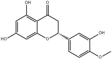 4H-1-Benzopyran-4-one, 2,3-dihydro-5,7-dihydroxy-2-(3-hydroxy-4-methoxyphenyl)-, (2R)- 结构式