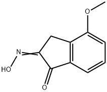 (2E)-2-(肟基)-4-甲氧基-2,3-二氢-1H-茚-1-酮 结构式