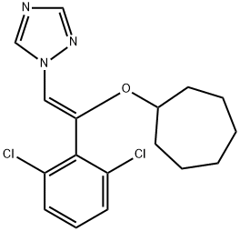 1-[2-CYCLOHEPTYLOXY-2-(2,6-DICHLORO-PHENYL)-VINYL]-1H-[1,2,4]TRIAZOLE 结构式