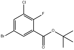 5-溴-3-氯-2-氟苯甲酸叔丁酯 结构式