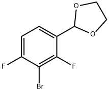 2-(3-溴-2,4-二氟苯基)-1,3-二氧戊环 结构式