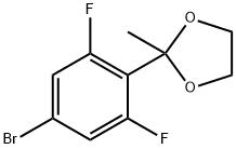 2-(4-溴-2,6-二氟苯基)-2-甲基-1,3-二氧戊环 结构式