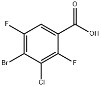 4-溴-3-氯-2,5-二氟苯甲酸 结构式