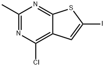 4-氯-6-碘-2-甲基噻吩并[2,3-D]嘧啶 结构式