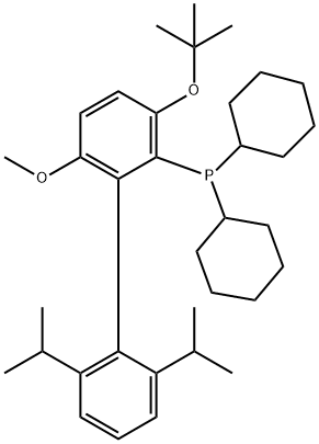 (3-(叔丁氧基)-2',6'-二异丙基-6-甲氧基-[1,1'-联苯]-2-基)二环己基膦 结构式