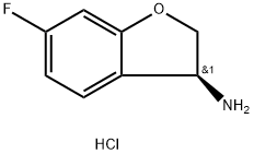 (S)-6-氟-2,3-二氢苯并呋喃-3-胺盐酸盐 结构式