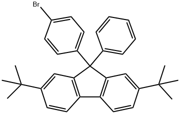 9-(4-溴苯基)-2,7-二叔丁基-9-苯基-9H-芴 结构式