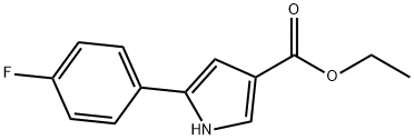 5-(4-氟苯基)-1H-吡咯-3-羧酸乙酯 结构式