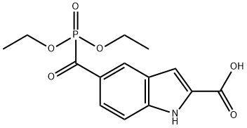 1H-Indole-2-carboxylic acid, 5-[(diethoxyphosphinyl)carbonyl]- 结构式