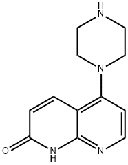 5-(1-Piperazinyl)-1,8-naphthyridin-2(1H)-one 结构式