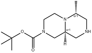 (6R,9AS)-6-甲基八氢-2H-吡嗪并[1,2-A]吡嗪-2-羧酸叔丁酯 结构式