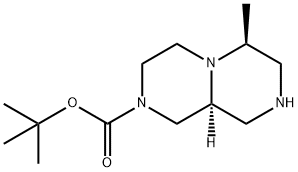 (6S,9AS)-6-甲基八氢-2H-吡嗪并[1,2-A]吡嗪-2-羧酸叔丁酯 结构式