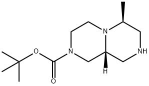 (6S,9AR)-6-甲基八氢-2H-吡嗪并[1,2-A]吡嗪-2-羧酸叔丁酯 结构式
