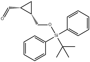 (1R,2S)-2-(((叔丁基二苯基甲硅烷基)氧基)甲基)环丙烷-1-甲醛 结构式