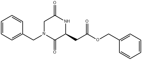 2-Piperazineacetic acid, 3,6-dioxo-4-(phenylmethyl)-, phenylmethyl ester, (2S)- 结构式