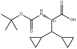 BOC-L-2-氨基-3,3-二环丙基丙酸 结构式