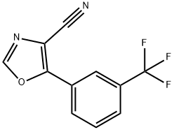 5-[3-(三氟甲基)苯基]-1,3-恶唑-4-腈 结构式