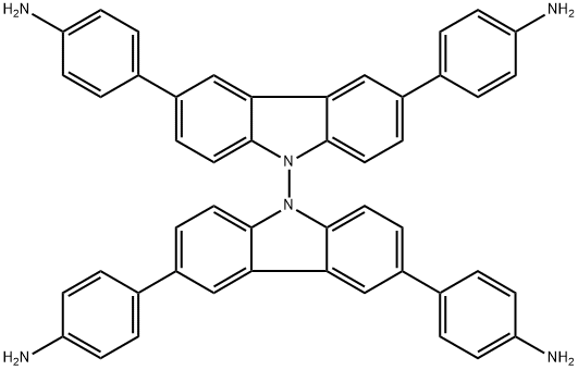 4,4',4",4"'-([9,9'-bicarbazole]-3,3',6,6'-tetrayl)tetraaniline 结构式