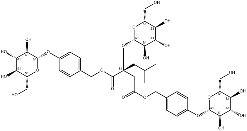 2-O-葡萄糖基白及苷 结构式
