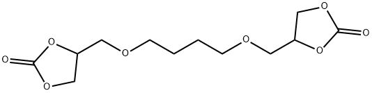 4,4'-[1,4-Butanediylbis(oxymethylene)]bis[1,3-dioxolan-2-one 结构式