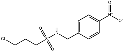 1-Propanesulfonamide, 3-chloro-N-[(4-nitrophenyl)methyl]- 结构式