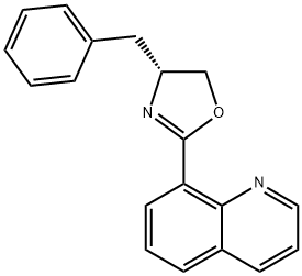 (R)-4-苄基-2-(喹啉-8-基)-4,5-二氢恶唑 结构式