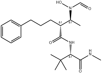 (ALPHAR)-N-[(1S)-2,2-二甲基-1-[(甲基氨基)羰基]丙基]-ALPHA-[(1S)-1-(甲酰基羟基氨基)乙基]苯戊酰胺 结构式