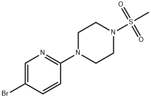 1-(5-溴吡啶-2-基)-4-(甲基磺酰基)哌嗪 结构式