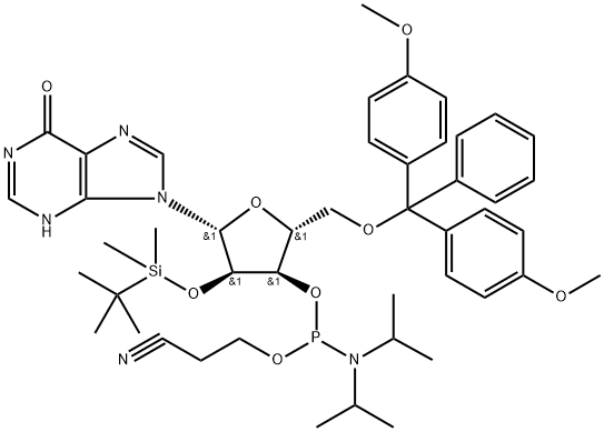 5'-DMT-2'-TBDMS-RI 亚磷酰胺单体 结构式