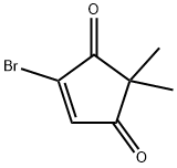 4-Cyclopentene-1,3-dione, 4-bromo-2,2-dimethyl- 结构式