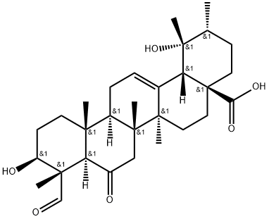 3,19-二羟基-6,23-二氧代-12-乌苏烯-28-酸 结构式