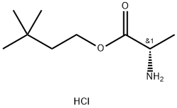 (S)-3,3-二甲基丁基2-氨基丙酸酯盐酸盐 结构式