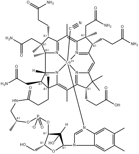 维生素B12 e-一羧酸 结构式