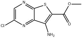 7-氨基-2-氯噻吩并[2,3-B]吡嗪-6-羧酸甲酯 结构式