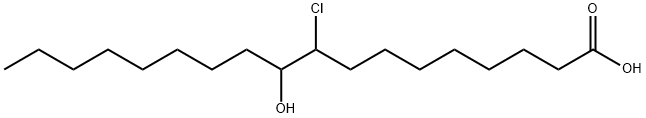 Octadecanoic acid, 9-chloro-10-hydroxy- 结构式