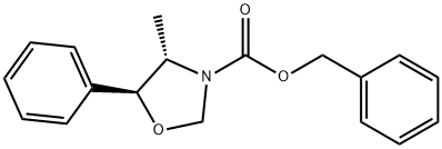 3-Oxazolidinecarboxylic acid, 4-methyl-5-phenyl-, phenylmethyl ester, (4S,5S)- 结构式