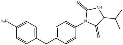 3-(4-(4-Aminobenzyl)phenyl)-5-isopropylimidazolidine-2,4-dione 结构式