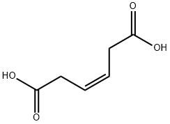 3-Hexenedioic acid, (3Z)- 结构式