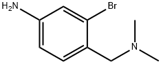 3-溴-4-((二甲氨基)甲基)苯胺 结构式