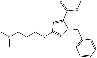 METHYL 1-BENZYL-3-(3-(DIMETHYLAMINO)PROPOXY)-1H-PYRAZOLE-5-CARBOXYLATE 结构式