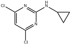 4,6-二氯-N-环丙基-2-嘧啶胺 结构式