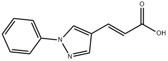 2-Propenoic acid, 3-(1-phenyl-1H-pyrazol-4-yl)-, (2E)- 结构式