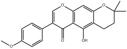 2H,6H-Benzo[1,2-b:5,4-b']dipyran-6-one, 3,4-dihydro-5-hydroxy-7-(4-methoxyphenyl)-2,2-dimethyl- (9CI) 结构式