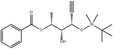 5-Hexyne-2,3-diol, 4-[[(1,1-dimethylethyl)dimethylsilyl]oxy]-, 2-benzoate, (2R,3R,4S)- 结构式