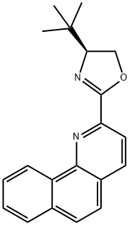 (S)-2-(苯并[H]喹啉-2-基)-4-(叔丁基)-4,5-二氢恶唑 结构式