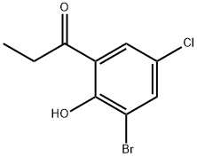 1-(3-Bromo-5-chloro-2-hydroxyphenyl)-1-propanone  结构式