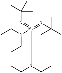 双(叔丁基亚氨基)双(二甲基氨基)钼(VI) 结构式